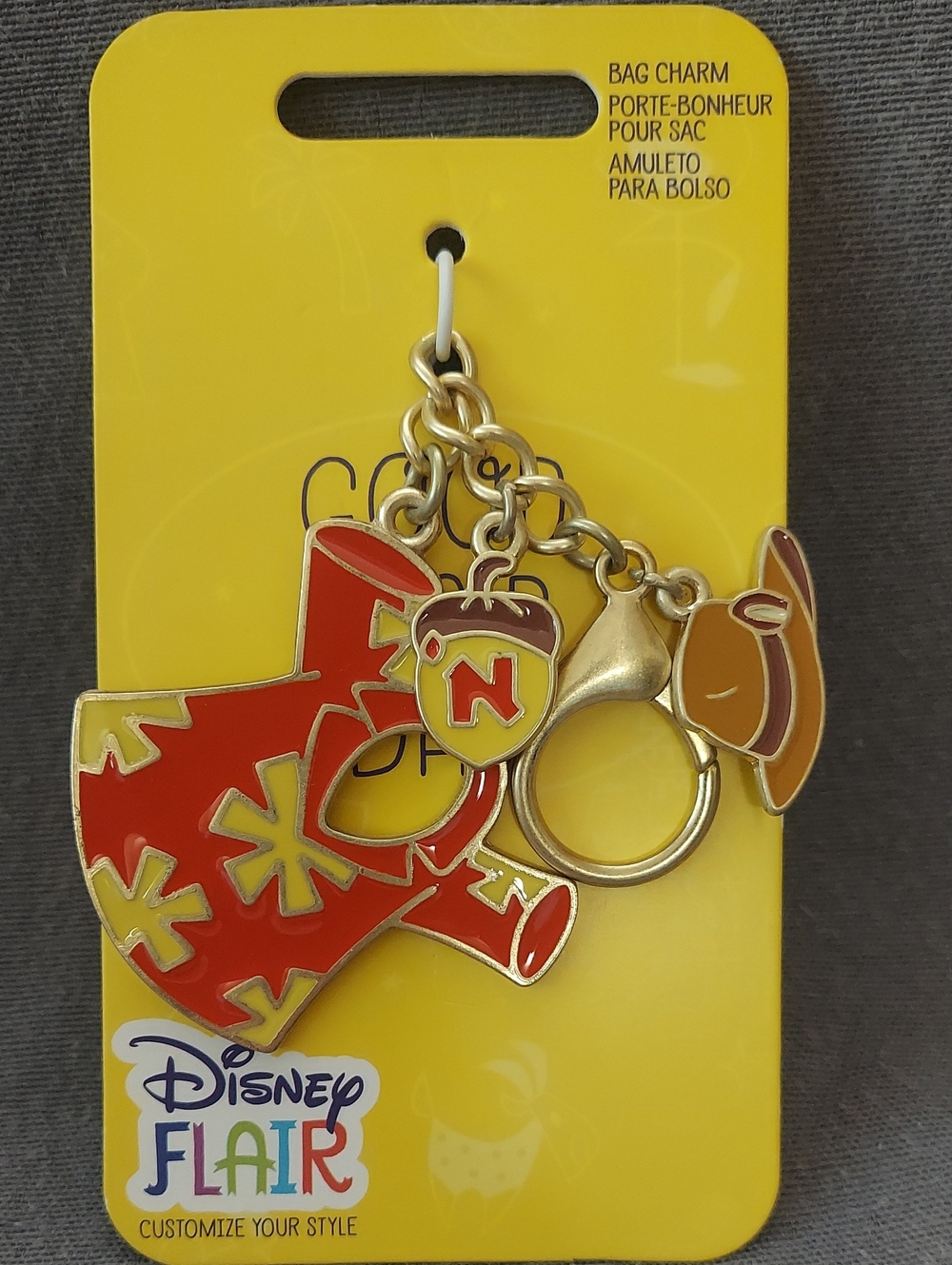 Disney Chip 'n Dale Rescue Rangers Flair Bag Charm NWT
